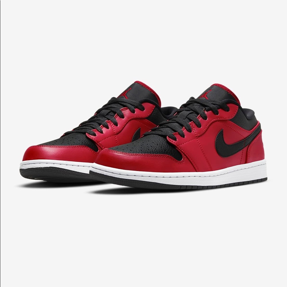 🔥 Air Jordan 1 Low - Gym Red/White/Black 🔥